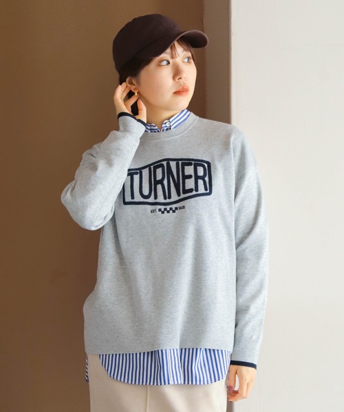 NOMBRE IMPAIR(ノンブルアンペール)の「TURNER刺繍 ニットP/O(ニット/セーター・レディース・グリーン/ライトグレー・FREE)」の9枚目の写真