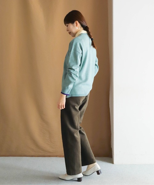 NOMBRE IMPAIR(ノンブルアンペール)の「TURNER刺繍 ニットP/O(ニット/セーター・レディース・グリーン/ライトグレー・FREE)」の6枚目の写真