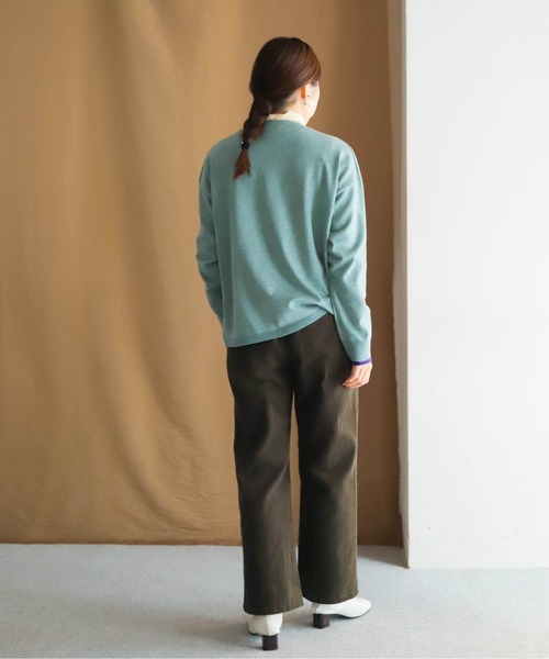 NOMBRE IMPAIR(ノンブルアンペール)の「TURNER刺繍 ニットP/O(ニット/セーター・レディース・グリーン/ライトグレー・FREE)」の7枚目の写真