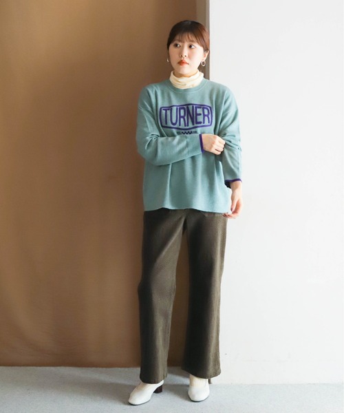 NOMBRE IMPAIR(ノンブルアンペール)の「TURNER刺繍 ニットP/O(ニット/セーター・レディース・グリーン/ライトグレー・FREE)」の8枚目の写真