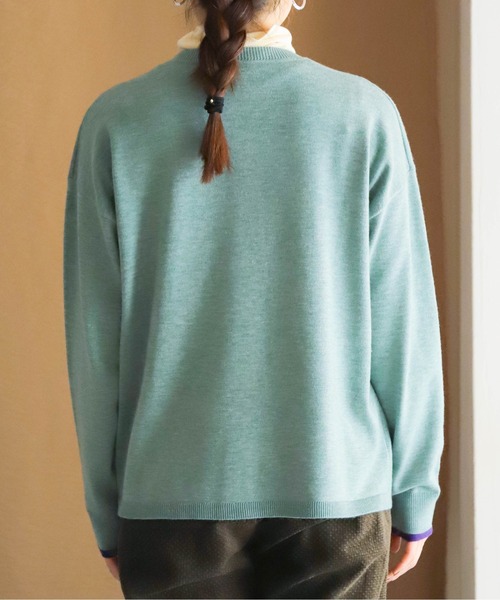 NOMBRE IMPAIR(ノンブルアンペール)の「TURNER刺繍 ニットP/O(ニット/セーター・レディース・グリーン/ライトグレー・FREE)」の15枚目の写真