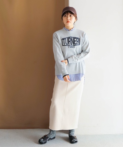 NOMBRE IMPAIR(ノンブルアンペール)の「TURNER刺繍 ニットP/O(ニット/セーター・レディース・グリーン/ライトグレー・FREE)」の13枚目の写真