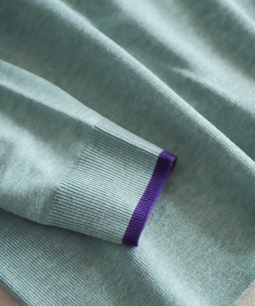 NOMBRE IMPAIR(ノンブルアンペール)の「TURNER刺繍 ニットP/O(ニット/セーター・レディース・グリーン/ライトグレー・FREE)」の3枚目の写真
