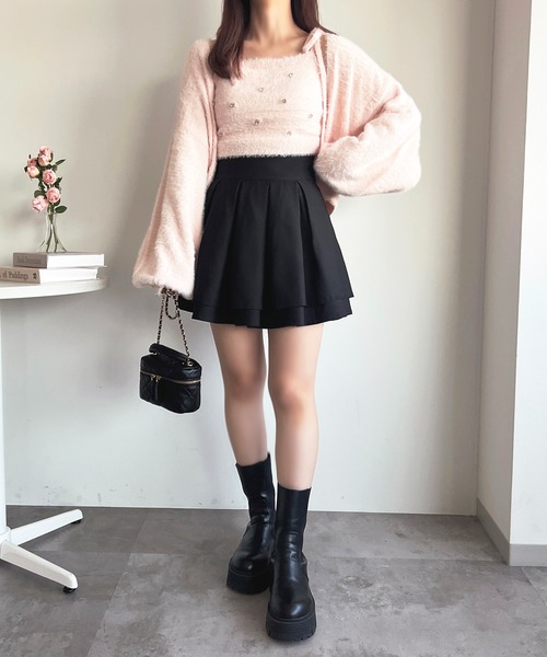 apres jour（アプレジュール）の「ビジューシャギーニットアンサンブル【ZOZOTOWN限定アイテム】（アンサンブル・レディース・ピンク/ブラック/オフホワイト・フリー/X-LARGE）」の22枚目の写真