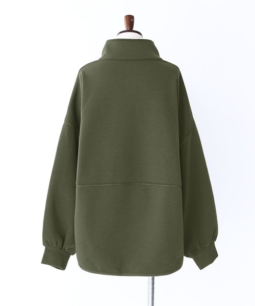 n'OrLABEL(ノアールレーベル)の「ダンボールスタンドジッププルオーバー(スウェット・レディース・ブラック/カーキ/キャメル・FREE)」の6枚目の写真