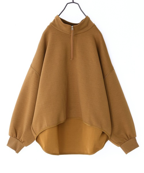 n'OrLABEL(ノアールレーベル)の「ダンボールスタンドジッププルオーバー(スウェット・レディース・ブラック/カーキ/キャメル・FREE)」の15枚目の写真