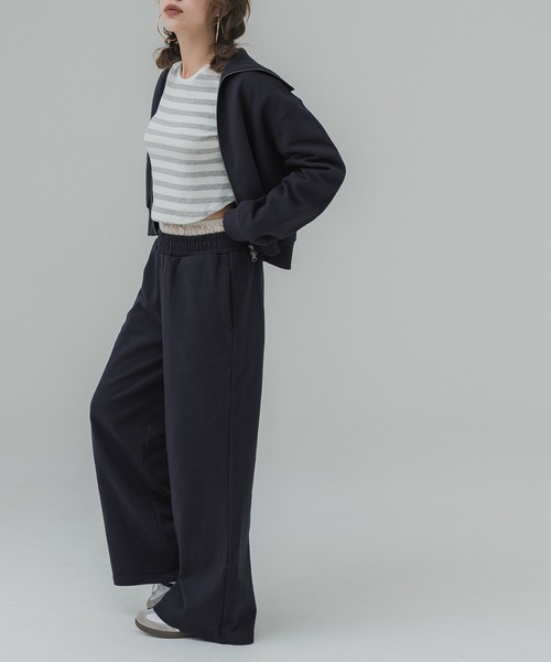 coca(coca)(コカ)の「【WEB限定セール】レースレイヤードドッキング スウェットパンツ(スウェットパンツ・レディース・ネイビー/グレー・L/M)」の11枚目の写真