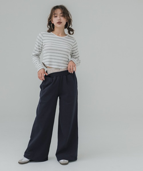 coca(coca)(コカ)の「【WEB限定セール】レースレイヤードドッキング スウェットパンツ(スウェットパンツ・レディース・ネイビー/グレー・L/M)」の14枚目の写真