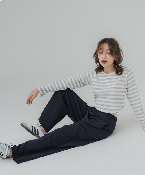 coca(coca)(コカ)の「【WEB限定セール】レースレイヤードドッキング スウェットパンツ(スウェットパンツ・レディース・ネイビー/グレー・L/M)」の12枚目の写真