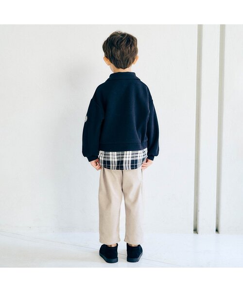 apres les cours(アプレレクール)の「【リンク】無地・チェック柄タックパンツ(その他パンツ・キッズ・グリーン/レッド/アイボリー・80/90/100/110/120/130)」の5枚目の写真