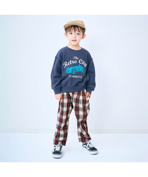apres les cours(アプレレクール)の「【リンク】無地・チェック柄タックパンツ(その他パンツ・キッズ・グリーン/レッド/アイボリー・80/90/100/110/120/130)」の7枚目の写真