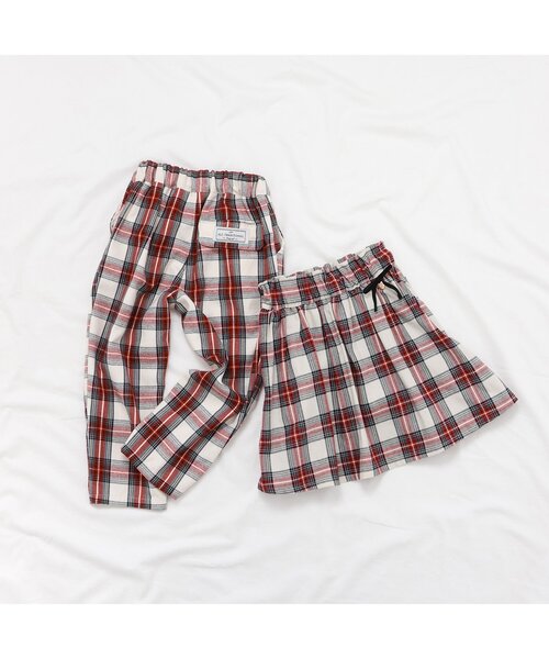 セール】【リンク】無地・チェック柄タックパンツ（その他パンツ