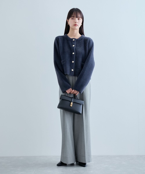 VIS（ビス）の「ラビットタッチメタルボタンカーディガン（カーディガン/ボレロ・レディース・オフホワイト/ブラウン/ネイビー・FREE）」の11枚目の写真