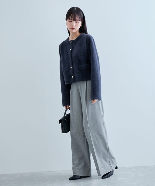 VIS（ビス）の「ラビットタッチメタルボタンカーディガン（カーディガン/ボレロ・レディース・オフホワイト/ブラウン/ネイビー・FREE）」の10枚目の写真