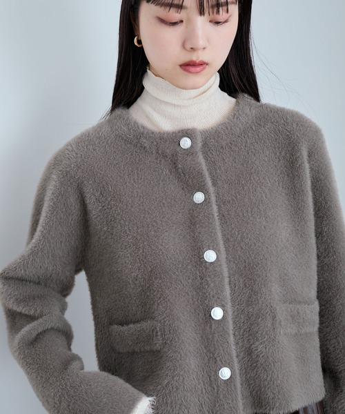 VIS（ビス）の「ラビットタッチメタルボタンカーディガン（カーディガン/ボレロ・レディース・オフホワイト/ブラウン/ネイビー・FREE）」の18枚目の写真