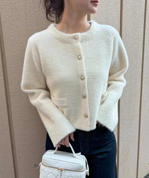 VIS（ビス）の「ラビットタッチメタルボタンカーディガン（カーディガン/ボレロ・レディース・オフホワイト/ブラウン/ネイビー・FREE）」の21枚目の写真