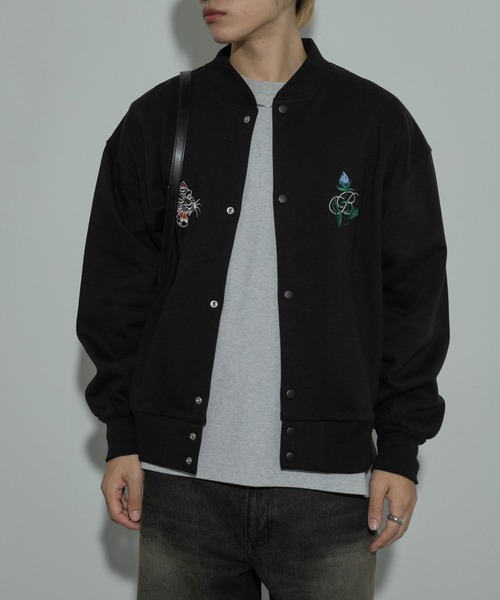 SENSE OF PLACE by URBAN RESEARCH（センスオブプレイスバイアーバンリサーチ）の「シシュウスウェットブルゾン（ブルゾン・メンズ・アイボリー/ブラック/ライトブルー・MEDIUM/LARGE）」の17枚目の写真