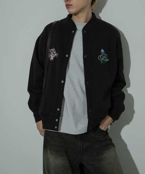 SENSE OF PLACE by URBAN RESEARCH（センスオブプレイスバイアーバンリサーチ）の「シシュウスウェットブルゾン（ブルゾン・メンズ・アイボリー/ブラック/ライトブルー・MEDIUM/LARGE）」の18枚目の写真