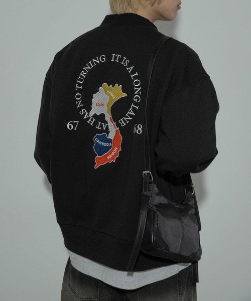 SENSE OF PLACE by URBAN RESEARCH（センスオブプレイスバイアーバンリサーチ）の「シシュウスウェットブルゾン（ブルゾン・メンズ・アイボリー/ブラック/ライトブルー・MEDIUM/LARGE）」の22枚目の写真