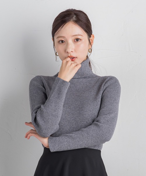 タートルリブニット≪手洗い可能≫（ニット/セーター）｜QUEENS COURT（クイーンズコート）