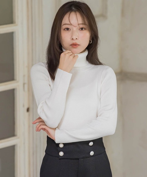 タートルリブニット≪手洗い可能≫（ニット/セーター）｜QUEENS COURT（クイーンズコート）