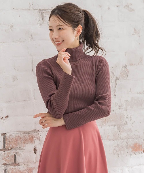 タートルリブニット≪手洗い可能≫（ニット/セーター）｜QUEENS COURT（クイーンズコート）