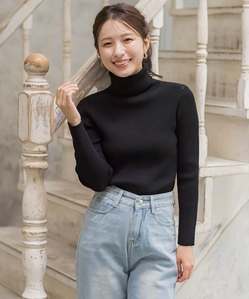 タートルリブニット≪手洗い可能≫（ニット/セーター）｜QUEENS COURT（クイーンズコート）