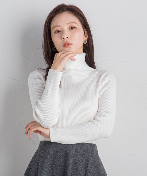 タートルリブニット≪手洗い可能≫（ニット/セーター）｜QUEENS COURT（クイーンズコート）