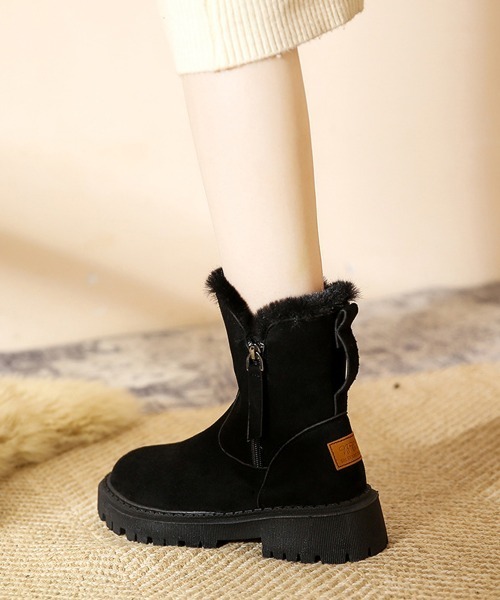 Miniministore(ミニミニストア)の「ファーブーツ 厚底 ショートブーツ 秋冬(ブーツ・レディース・ブラック/モカ・22.5cm/23.0cm/23.5cm/24.0cm/24.5cm/25.0cm)」の6枚目の写真