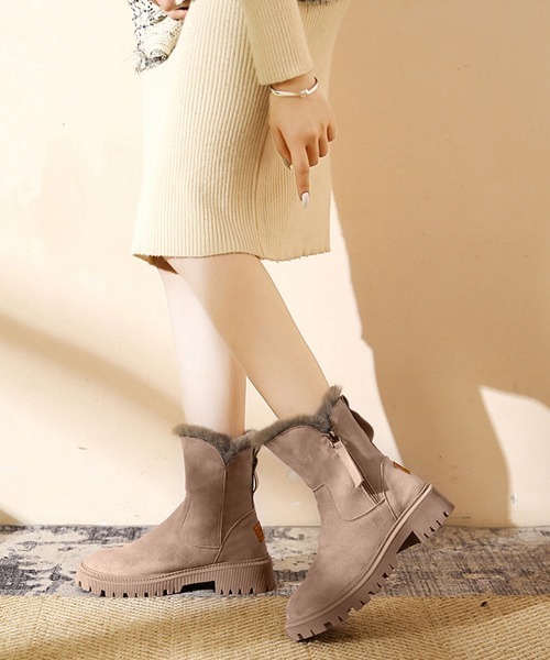 Miniministore(ミニミニストア)の「ファーブーツ 厚底 ショートブーツ 秋冬(ブーツ・レディース・ブラック/モカ・22.5cm/23.0cm/23.5cm/24.0cm/24.5cm/25.0cm)」の10枚目の写真
