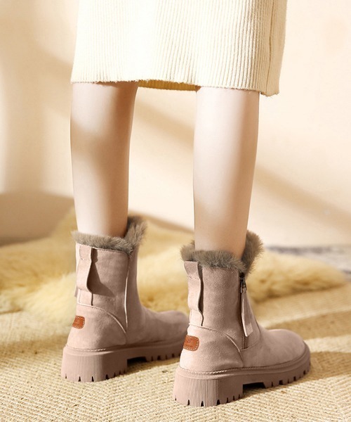Miniministore(ミニミニストア)の「ファーブーツ 厚底 ショートブーツ 秋冬(ブーツ・レディース・ブラック/モカ・22.5cm/23.0cm/23.5cm/24.0cm/24.5cm/25.0cm)」の12枚目の写真