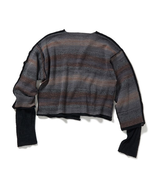 PERVERZE(パーバーズ)の「Square Double Cardigan(カーディガン/ボレロ・レディース・ブルー/ブラック・FREE)」の3枚目の写真