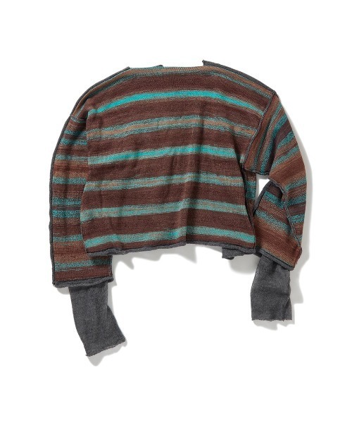PERVERZE(パーバーズ)の「Square Double Cardigan(カーディガン/ボレロ・レディース・ブルー/ブラック・FREE)」の4枚目の写真