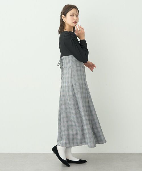 earth music&ecology(アースミュージックアンドエコロジー)の「リブカットソードッキングワンピース(ワンピース・レディース・ブラック/ブラウン・M/S)」の15枚目の写真