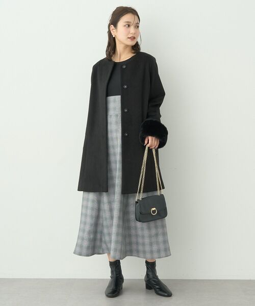 earth music&ecology(アースミュージックアンドエコロジー)の「リブカットソードッキングワンピース(ワンピース・レディース・ブラック/ブラウン・M/S)」の18枚目の写真