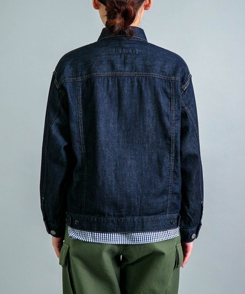 OMNIGOD（オムニゴッド）の「[OMNIGOD womens / オムニゴッド] 7ozデニム ショートワークジャケット（デニムジャケット・レディース・ワンウォッシュ・0）」の21枚目の写真