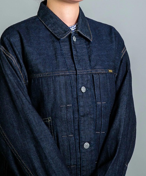 OMNIGOD（オムニゴッド）の「[OMNIGOD womens / オムニゴッド] 7ozデニム ショートワークジャケット（デニムジャケット・レディース・ワンウォッシュ・0）」の11枚目の写真