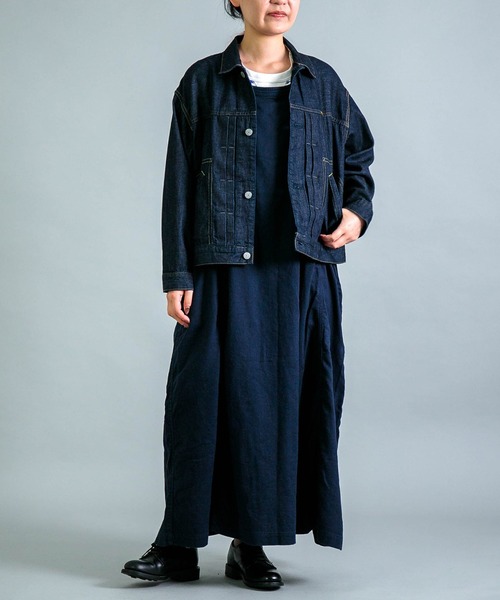 OMNIGOD（オムニゴッド）の「[OMNIGOD womens / オムニゴッド] 7ozデニム ショートワークジャケット（デニムジャケット・レディース・ワンウォッシュ・0）」の17枚目の写真