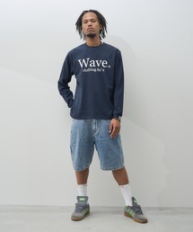 WAVE CITY（ウェイブシティ）の「【WAVECITY/ウェイブシティ】WAVE CITY 80's LOGO LONG TEE／80'sデザインミドルウェイトスタンダードフィットロゴプリントロングスリーブカットソー（Tシャツ/カットソー）」