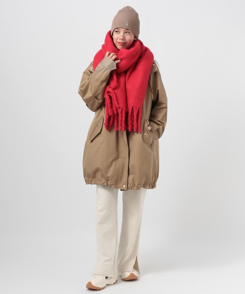 BAYFLOW（ベイフロー）の「[冬にうれしい]静電気軽減マフラー（マフラー・レディース・オフホワイト/レッド/グレー/グリーン・FREE）」の7枚目の写真