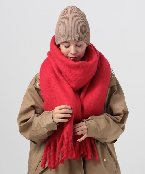 BAYFLOW（ベイフロー）の「[冬にうれしい]静電気軽減マフラー（マフラー・レディース・オフホワイト/レッド/グレー/グリーン・FREE）」の8枚目の写真