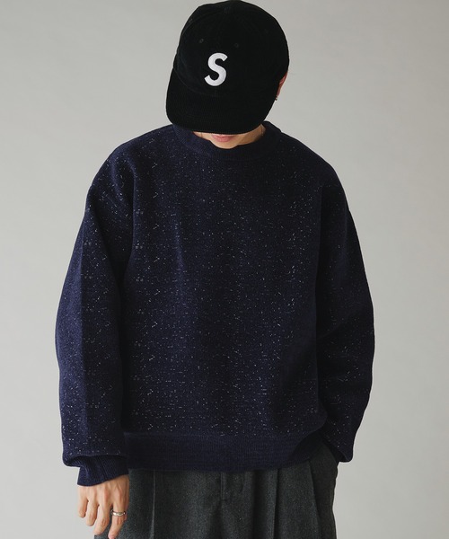 Adoon plain(アドーンプレーン)の「MALL PULLOVER KNIT/モールプルオーバーニット(ニット/セーター・メンズ・ネイビー/ボルドー・MEDIUM/LARGE)」の17枚目の写真