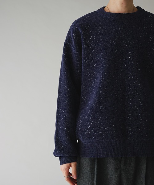 Adoon plain(アドーンプレーン)の「MALL PULLOVER KNIT/モールプルオーバーニット(ニット/セーター・メンズ・ネイビー/ボルドー・MEDIUM/LARGE)」の19枚目の写真