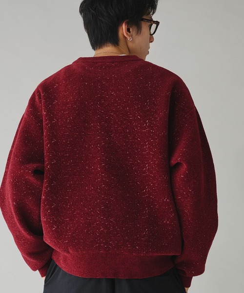 Adoon plain(アドーンプレーン)の「MALL PULLOVER KNIT/モールプルオーバーニット(ニット/セーター・メンズ・ネイビー/ボルドー・MEDIUM/LARGE)」の12枚目の写真