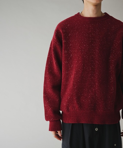 Adoon plain(アドーンプレーン)の「MALL PULLOVER KNIT/モールプルオーバーニット(ニット/セーター・メンズ・ネイビー/ボルドー・MEDIUM/LARGE)」の15枚目の写真
