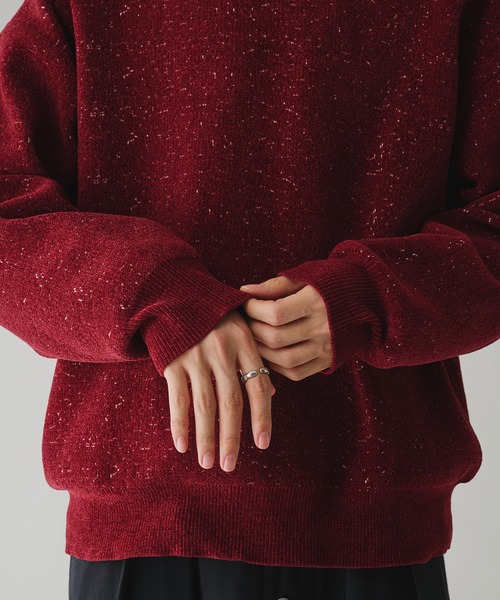 Adoon plain(アドーンプレーン)の「MALL PULLOVER KNIT/モールプルオーバーニット(ニット/セーター・メンズ・ネイビー/ボルドー・MEDIUM/LARGE)」の16枚目の写真