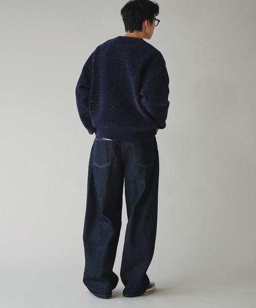 Adoon plain(アドーンプレーン)の「MALL PULLOVER KNIT/モールプルオーバーニット(ニット/セーター・メンズ・ネイビー/ボルドー・MEDIUM/LARGE)」の9枚目の写真