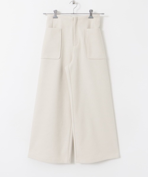 URBAN RESEARCH DOORS(アーバンリサーチドアーズ)の「カットメルトンワイドパンツ(その他パンツ・レディース・チャコールグレー/ホワイト系その他・MEDIUM)」の21枚目の写真