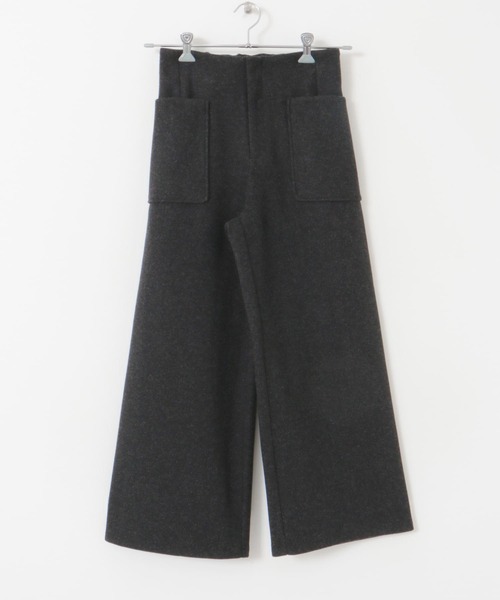 URBAN RESEARCH DOORS(アーバンリサーチドアーズ)の「カットメルトンワイドパンツ(その他パンツ・レディース・チャコールグレー/ホワイト系その他・MEDIUM)」の22枚目の写真