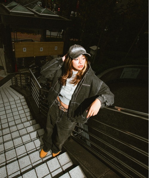centimeter(センチメーター)の「CMT ruler boa denim hooded jacket(デニムジャケット・メンズ・インディゴブルー/ダークブラウン系/ブラック・MEDIUM/LARGE/X-LARGE)」の10枚目の写真